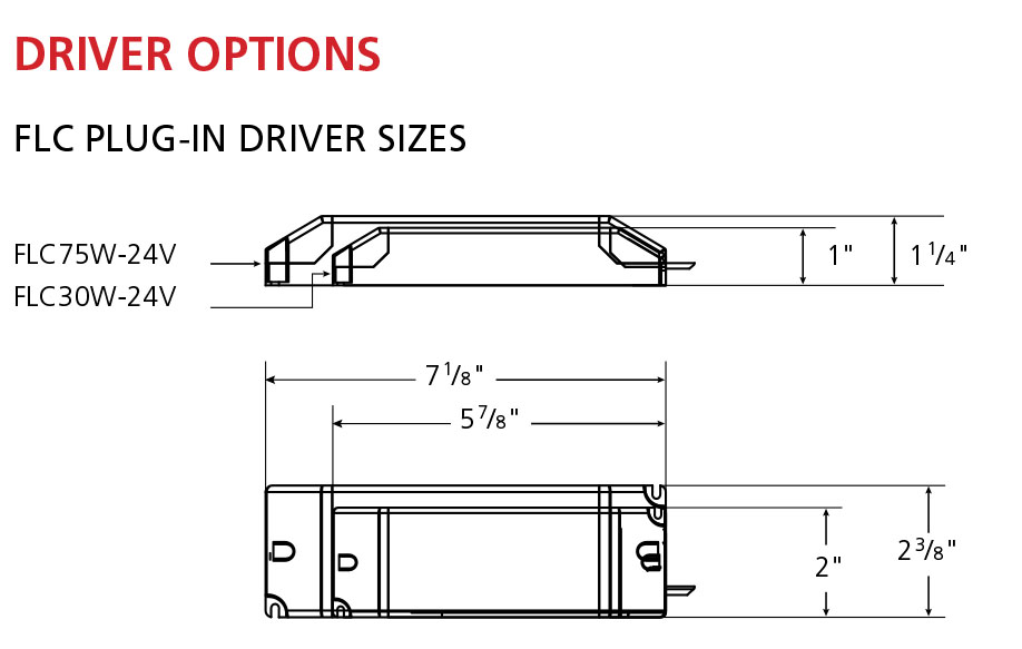 Feelux DVS Spot Swivel external dimensions diagram