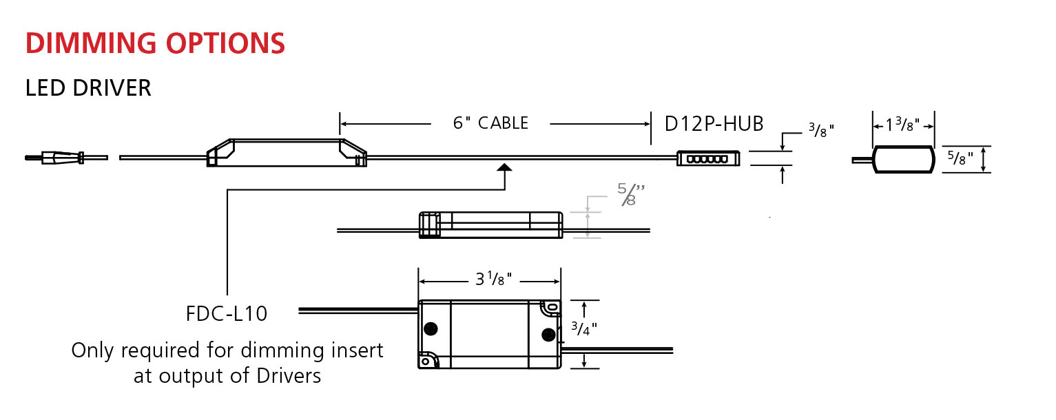 Feelux DVS Spot external dimensions diagram