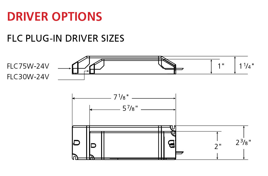 Feelux DVS Spot external dimensions diagram